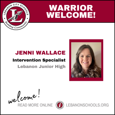 Jenni Wallace, Intervention Specialist, Lebanon Junior High